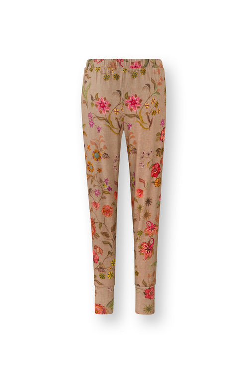 Pip Studio - Bobien Pyjama Broek Dames - Coco Flower - Zand - S - vtwonen shop