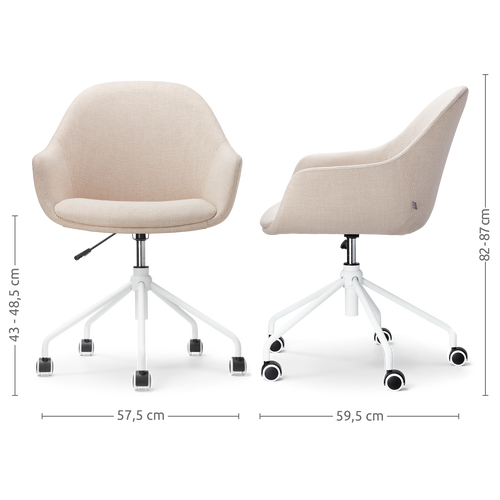 Nolon Nout-Mae Bureaustoelen Set van 2 - Beige - Wit