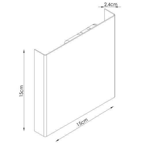 Sollux Lighting Wandlamp VANTA beige - 15x2,4x15cm