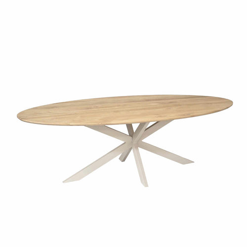 Starfurn Eettafel Ferris - Ovaal Zand/Eikenhout - 280x120x76cm
