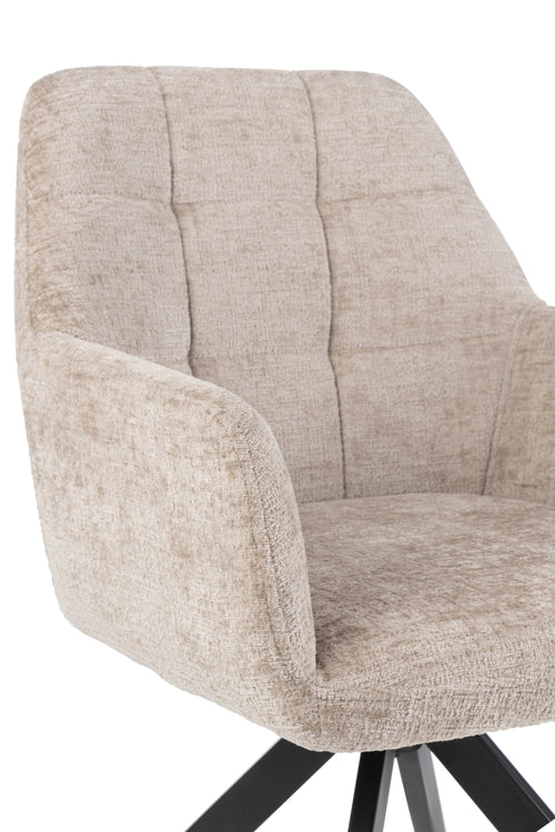 J-Line stoel Louna - ijzer/acryl - beige/lichtgrijs - vtwonen shop