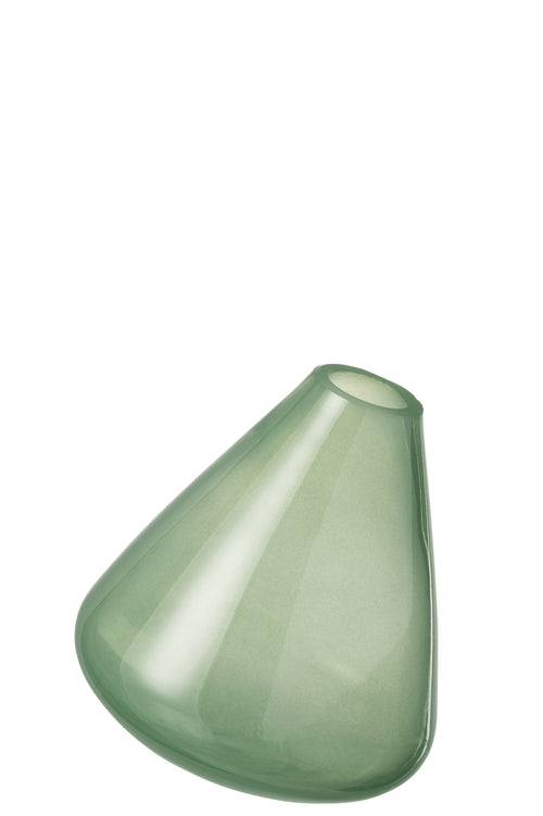 J-Line vaas Topaz - glas - groen - 13.5 cm hoog - vtwonen shop
