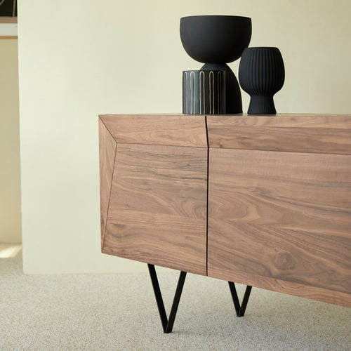 Tikamoon Massief notenhouten buffet 175 cm - Bruin