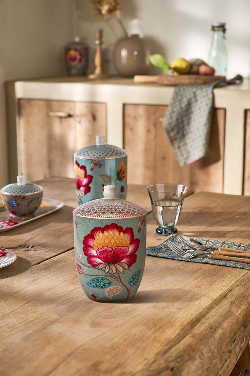 Pip Studio Voorraadpot - Blooming Tales - Lichtblauw - 14cm