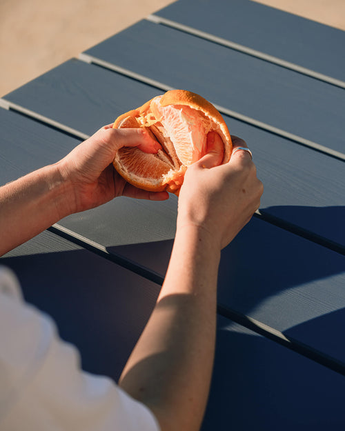 noo.ma Navo outdoor eettafel - 140 x 77 cm, Frosty Blue
