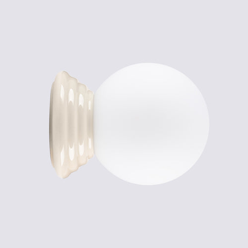 Sollux Lighting Wandlamp ZORI beige IP44 - 12x16x12cm