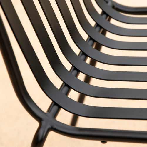 Tikamoon Zwarte metalen tuinstoel - Zwart - vtwonen shop