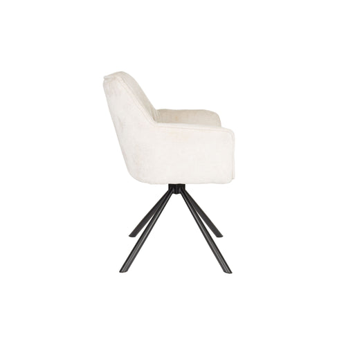Housecraft Living Kodak Eetkamerstoelen Armleuning Beige - Set van 2