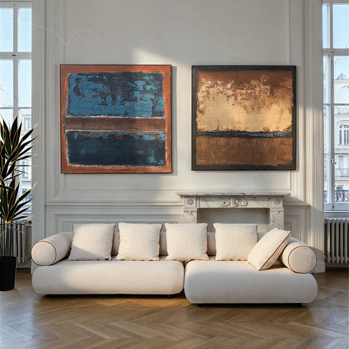 Kare Design Schilderij Silence 120x120cm bruin