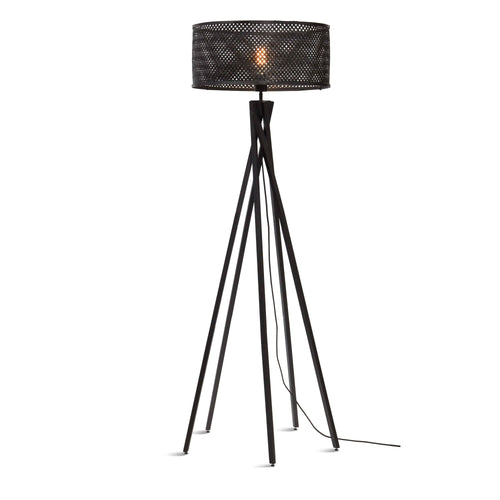 GOOD&MOJO vloerlamp Java - zwart - Ø50cm - vtwonen shop