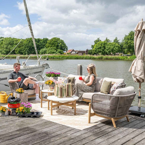 Garden Impressions loungeset Aberdeen grey sand 5-delig