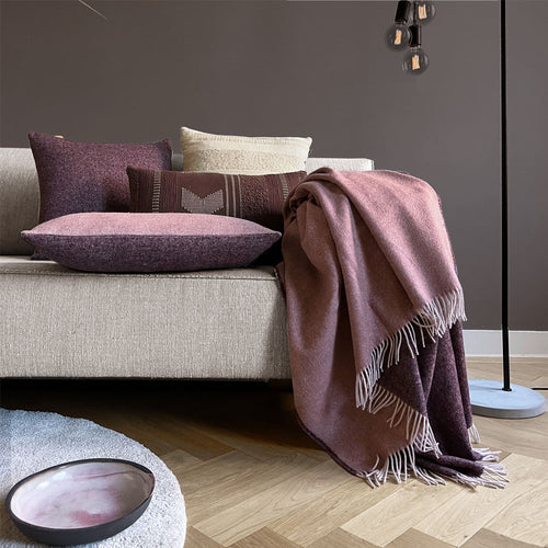 Malagoon kussen - rosewood - 50x50cm gerecycled wol