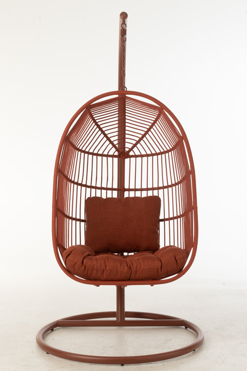 J-Line hangstoel Egga - metaal/koord - rood