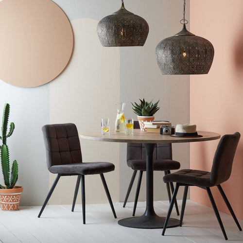 Light & Living hanglamp Emine - bruin - Ø43.5cm