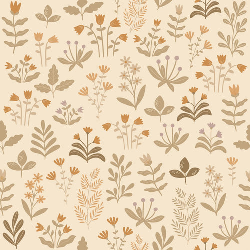 ESTAhome behang veldbloemen warm beige - 50 x 900 cm - 131096 - vtwonen shop