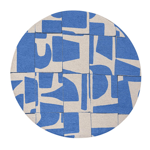 Louis De Poortere vloerkleed Campanula - blauw - 240x240cm - vtwonen shop