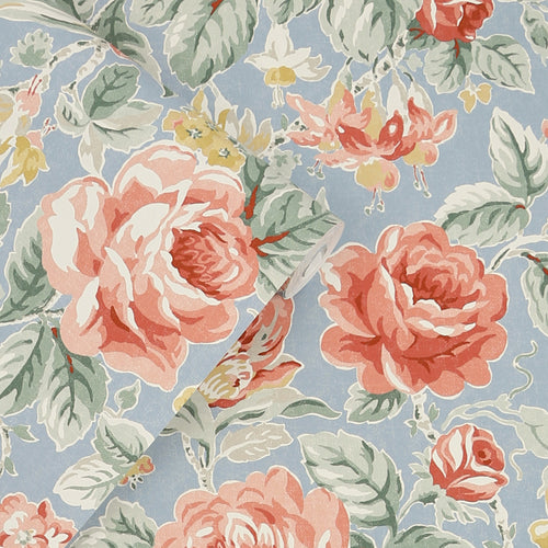 Laura Ashley vliesbehang Wild Roses Ochre geel - vtwonen shop