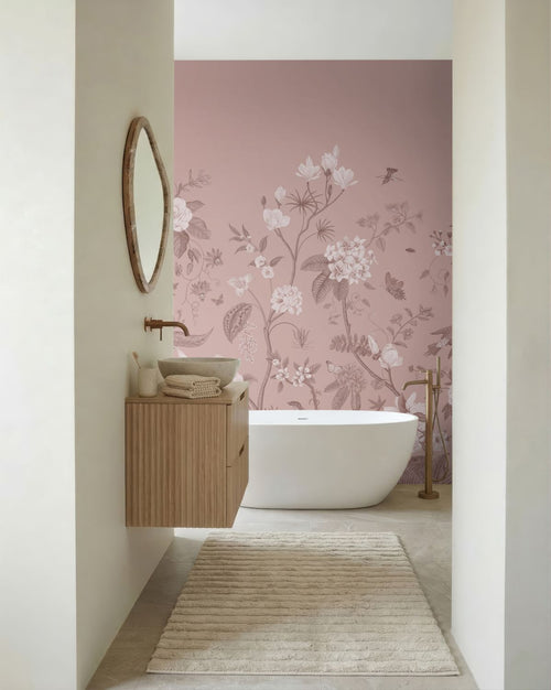 ESTAhome fotobehang bloemen roze - 2.5 x 2.79 m - 159690