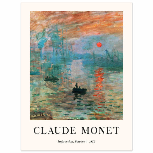 Artfulprints  Claude Monet - Impression sunrise   poster 30x40 cm - vtwonen shop
