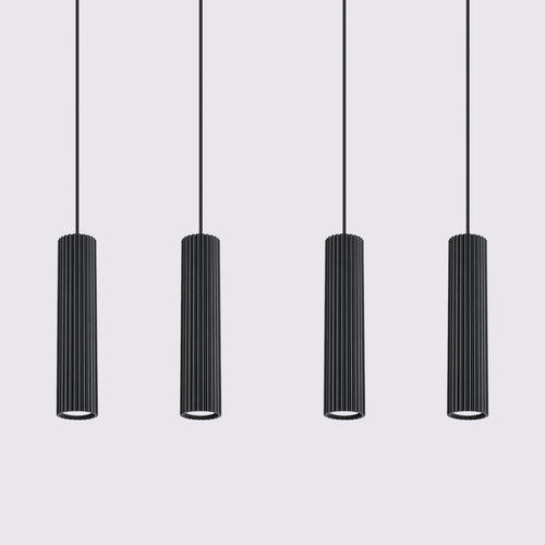 Sollux Lighting Hanglamp KARBON 4L zwart - 81x5x120cm
