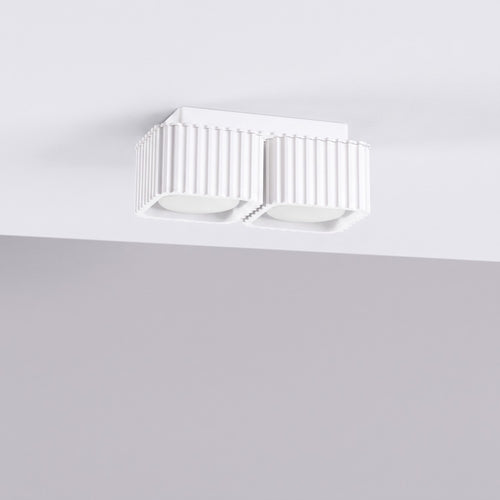 Sollux Lighting Plafondlamp RIFF 2 wit Gx53 - 20,5x10x8cm