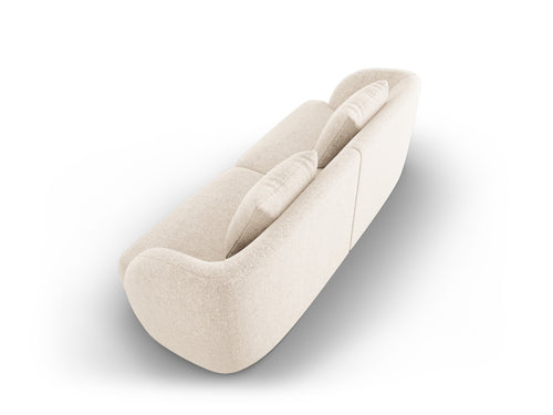 Cosmopolitan Design Bank Tulum 2-zits, chenille, lichtbeige - 90x180x70cm