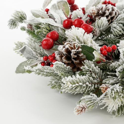 Mica Decorations Belfort Kerstkrans - Ø40 cm - Groen