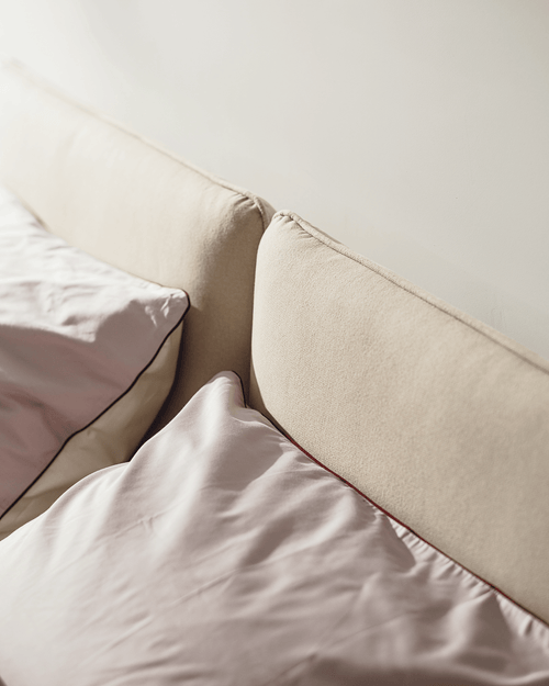 noo.ma gestoffeerd bed met opbergruimte, Earthy Green, lits-jumeaux