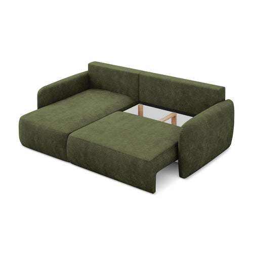 LaMiaSofa hoekbank links Corle - chenille stof - olijf - 207x148x86