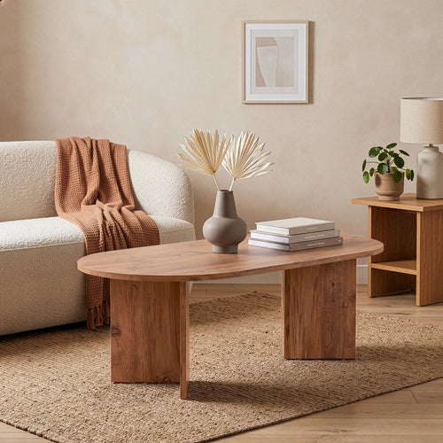 Calicosy - IRIS Ovale salontafel L119 cm - Kasjmier - 60x119x39,8 cm