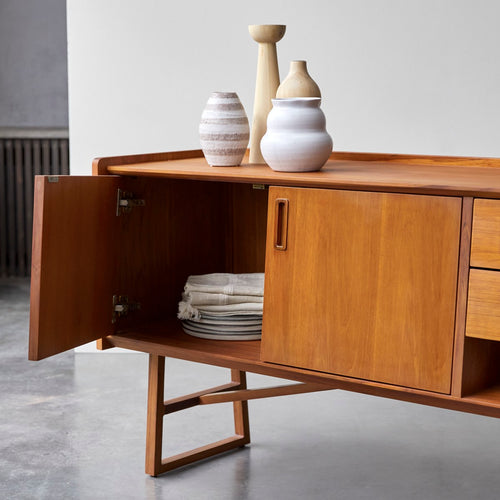 Tikamoon Teakhouten buffet 160 cm - Naturel