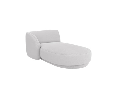 Micadoni linker meridiaan Miley 2-zits, boucle lichtgrijs - 156x90x70cm