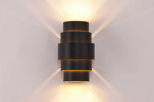 Artdelight wandlamp Rolls - 2 lichts - 13  x 22   cm - zwart goud - vtwonen shop