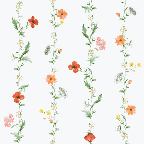 Sanders & Sanders behang bloemen oranje, groen en wit - 53 cm x 10 m - 640174