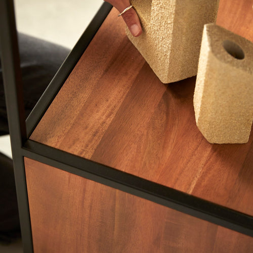 Tikamoon Boekenkast van massief acacia en metaal - Naturel - vtwonen shop