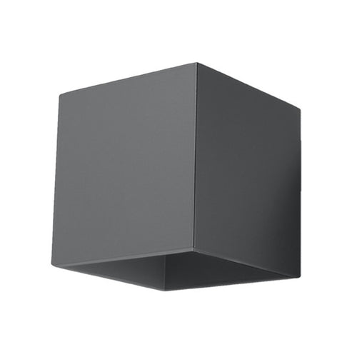 Sollux Lighting Wandlamp QUAD 1 antraciet - 10x12x10cm