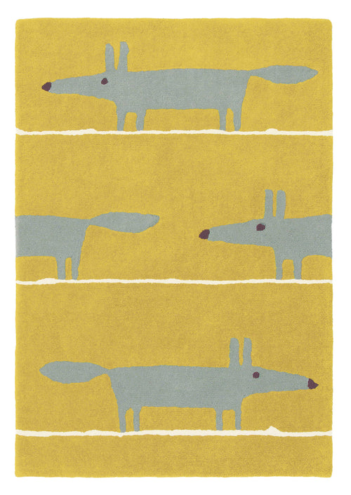 Laagpolig vloerkleed Scion Mr Fox Mustard 25306 120x180 cm - vtwonen shop