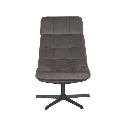 LABEL51 Fauteuil Alvar - Antraciet Stof - Draaibaar - vtwonen shop