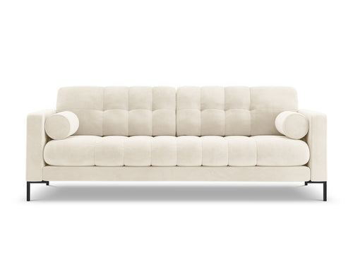 Cosmopolitan Design Bank Bali 4-zits, flueel, lichtbeige - 96x217x75cm