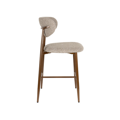 Housecraft Living Noor Barkrukken rugleuning 66 cm Taupe - Set van 2