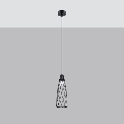 Sollux Lighting Hanglamp SUBA 1 zwart - 12x12x139cm