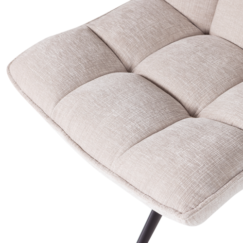 WOOOD draaifauteuil Jouke - Chenille Structuur - Naturel - 97x70x85