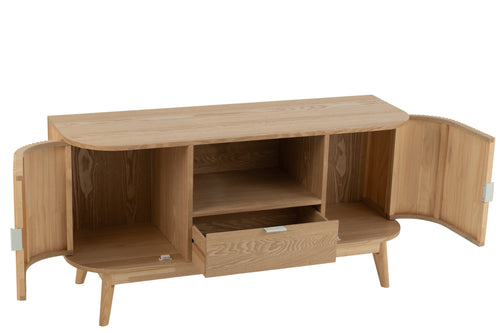 J-Line kast Rond - dennenhout - naturel - small