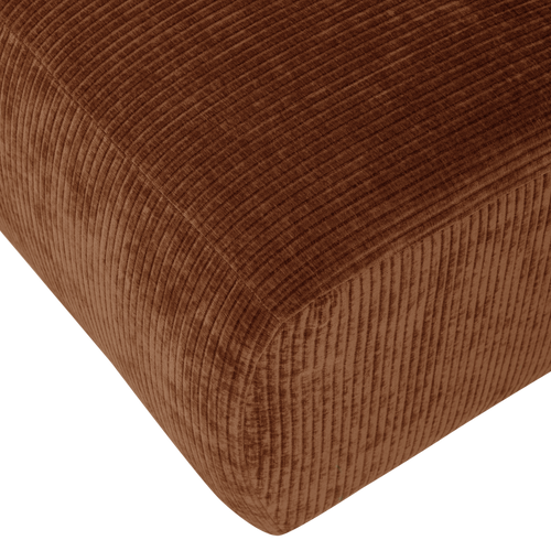 WOOOD 1,5-zits bank arm links Mojo Base - Rib - Roestbruin - 74x145x97