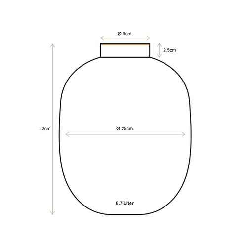 Pip Studio Vaas Dots - Metaal - Wit/ Goud - 32cm - vtwonen shop