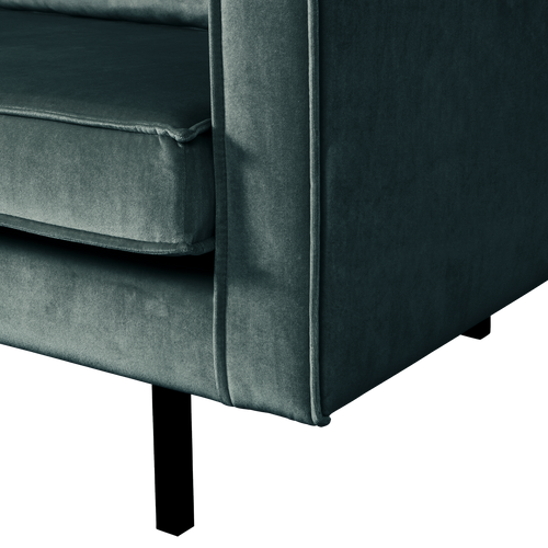 WOOOD 2-zits bank Rodeo - Velvet - Groenblauw - 85x150x86