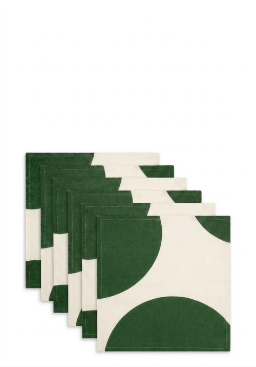vtwonen - Servetten - Groen - Katoen - 40x40cm - Set van 4