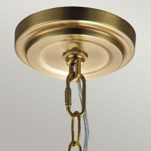 Elstead Feiss Tabby Koepel Hangende Plafondlamp Gepolijst Messing