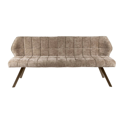 Giga Living Eetkamerbank Raster - Champagne/Bruin - 180x60x80cm