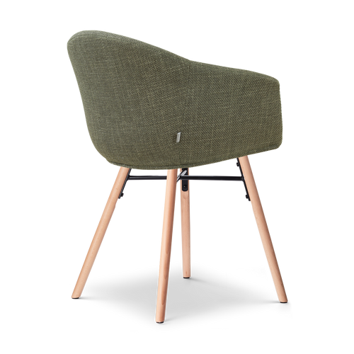 Nolon Nena-Otis eetkamerstoel forestgroen - houten onderstel - vtwonen shop